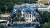 FILE PHOTO: Construction continues on a temporary arena that will host the UFC Freedom 250 fight card at the White House in Washington