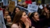 Manifestation contre le sexisme et la violence basée sur le genre à Madrid, en Espagne, le 25 novembre 2018, lors de la Journée mondiale pour l'élimination de la violence contre les femmes et les filles. (Photo AP/Manu Fernandez)