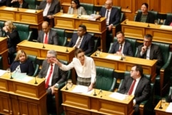 FILE - New Zealand Prime Minister Jacinda Ardern speaks in the parliament on Dec. 2, 2020, in Wellington.