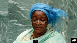 FILE - United Nations special representative for sexual violence in conflict, Zainab Hawa Bangura.