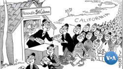 "Waiting for the Signal from Home," a political cartoon by Dr. Seuss, caricatured Japanese Americans and questioned their patriotism. (University of California San Diego)