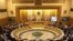 FILE - Arab League foreign ministers hold an emergency meeting on U.S. President Donald Trump's decision to recognize Jerusalem as the capital of Israel, in Cairo, Egypt, Dec. 9, 2017. 