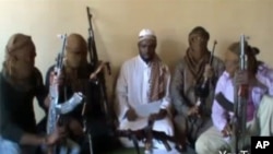 A screen shot of the latest video allegedly circulated by the Islamist group Boko Haram.