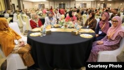 Para peserta Muktamar Indonesian Muslim Society in America (Masyarakat Muslim Indonesia di Amerika – IMSA) di Chicago, AS.