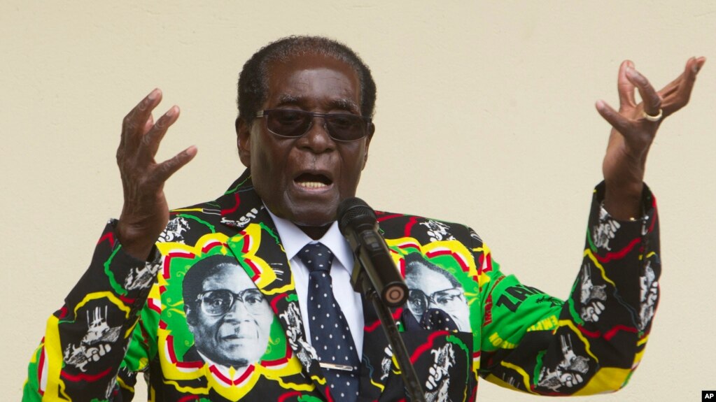 Robert Mugabe lors d'un discours à Harare, le 17 décembre 2016