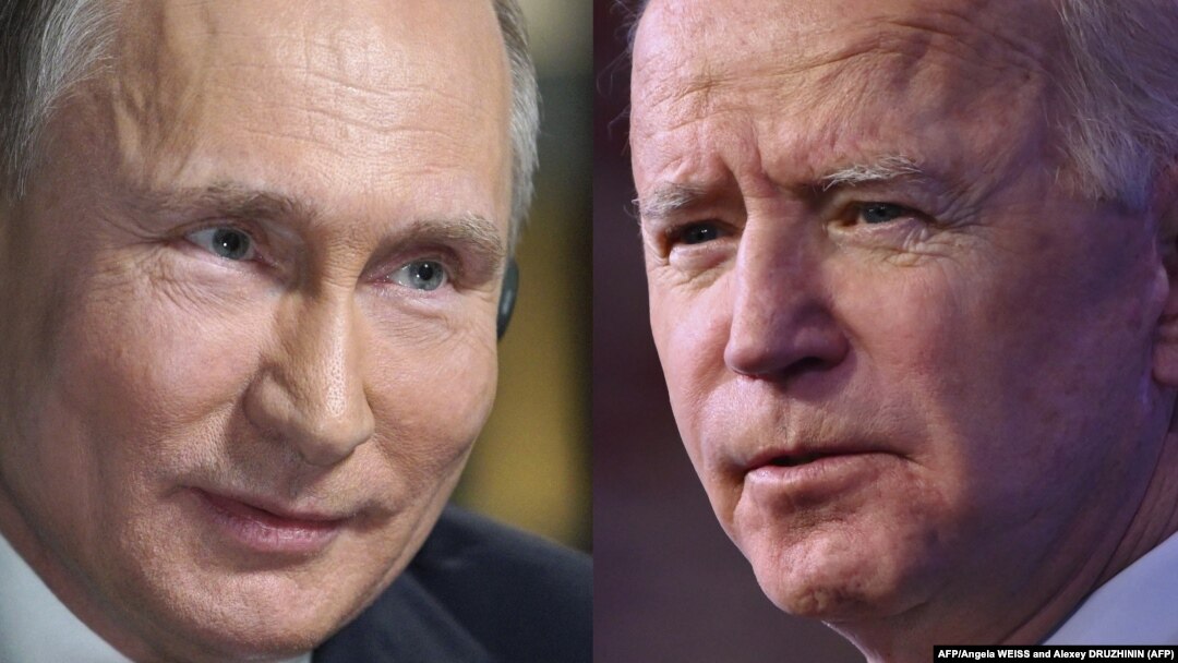Kombinovana fotografija ruskog predsjednika Vladimira Putina i američkog predsjednika Joea Bidena.