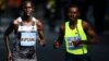 FILE: Men's champion Wilson Kipsang of Kenya leads elite's runners while they make their way across Manhattan during the New York City Marathon in New York, Nov. 2, 2014.