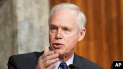 FILE - Sen. Ron Johnson, R-Wis., speaks during a hearing at the U.S. Capitol, March 3, 2021,