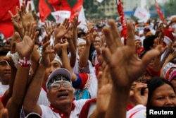 Salah satu kampanye pemilu di Jakarta pada 2014. (Foto: Reuters)