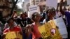 Manifestation de réfugiés contre les violences xénophobes Afrique du Sud