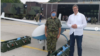 Predsednik Srbije Aleksandar Vučić prisustvovao je prikazu novih bespilotnih letelica CH-92A Vojske Srbije, na aerodromu "Pukovnik-pilot Milenko Pavlović" u Batajnici, 4. jula 2020. (Foto: Instagram profil predsednika Srbije)