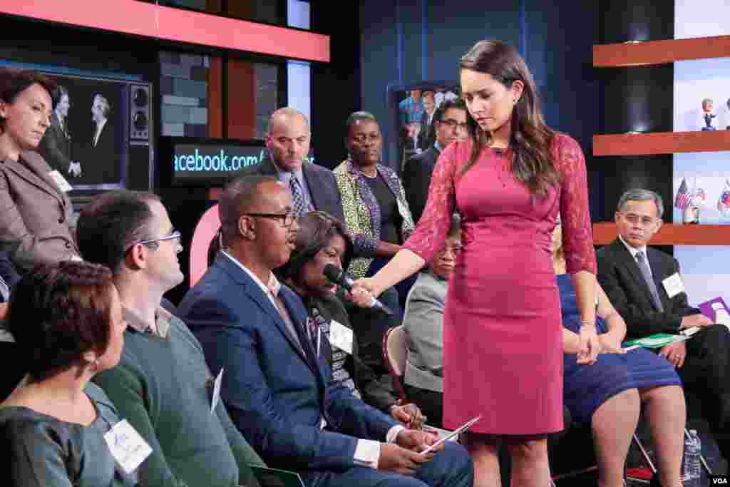  Jamal Aden, originally from Somalia, shares his thoughts during the panel discussion, October 19, 2016.