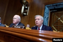 Subcommittee chairman Senator Lindsay Graham (R-SC) speaks during a hearing of the Senate Appropriations State, Foreign Operations and Related Programs Subcommittee on Capitol Hill in Washington, March 7, 2017.