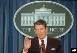 Reagan told reporters that he was not taking any more questions related to his decision to sell arms to Iran.
