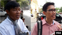 Uon Chhin (left) and Yeang Sothearin, former reporters for Radio Free Asia based in Phnom Penh, Cambodia