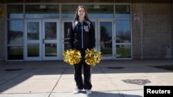 FILE - Brandi Levy, a former cheerleader at Mahanoy Area High School in Mahanoy City, Pennsylvania, poses in an undated photograph provided by the American Civil Liberties Union. (Danna Singer/Provided by the ACLU/Handout via REUTERS)