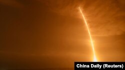 The Long March-7 Y3 rocket carrying the automated cargo resupply spacecraft Tianzhou-2 as one of the missions to complete China's space station, takes off from Wenchang Space Launch Center in Hainan province, China May 29, 2021.