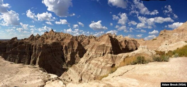 The Badlands National Park in South Dakota