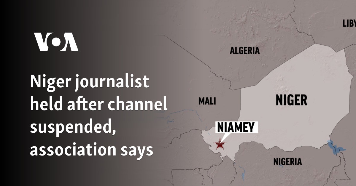 Niger journalist held after channel suspended, association says