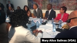 U.S. President Barack Obama meets with dissidents and other local Cubans at the U.S. Embassy in Havana, Cuba, March 22, 2016. 