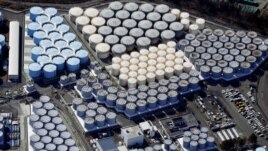 An aerial view shows the storage tanks for treated water at the tsunami-crippled Fukushima Daiichi nuclear power plant in Okuma town, Fukushima prefecture, Japan, on February 13, 2021. (Kyodo/via REUTERS)