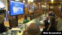 Video sastanak predsednika Skupštine Srbije Ivice Dačića i evropskog zvaničnika Dejvida Mekalistera