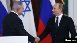 Биньямин Нетаньяху и Владимир Путин. Москва, Россия. 7 июня 2016 г.