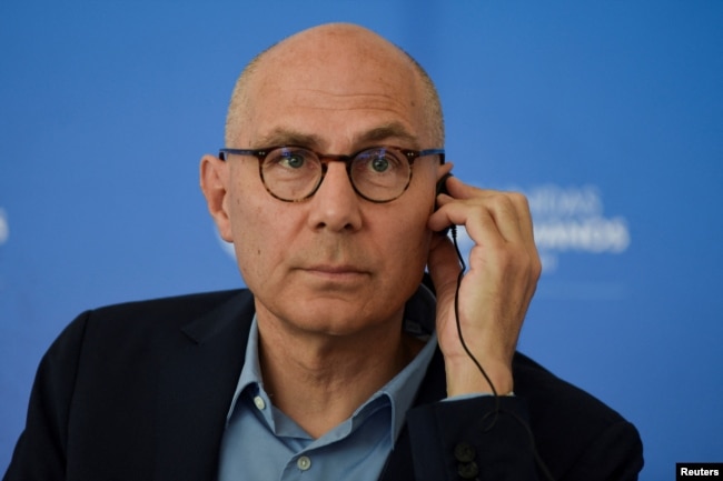 United Nations High Commissioner for Human Rights Volker Turk holds a press conference in Guatemala City, Guatemala, July 19, 2024.