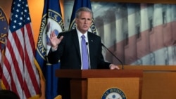 House Republican Leader Kevin McCarthy, D-Calif., speaks to reporters at his weekly news conference at the Capitol in Washington, July 25, 2019.