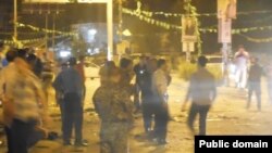 شوێنی ته‌قینه‌وه‌که‌ی شه‌وی دووشه‌ممه‌ی شـاری خانه‌قین.
وێنه‌: سه‌روه‌ر عه‌لی