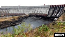 FILE - A view of Guri dam and Simon Bolivar Hydroelectric Power Station in the southern state of Bolivar, Feb. 26, 2010. Venezuelan President Hugo Chavez this month declared a state of emergency after drought reduced Guri reservoirs to dangerously low levels. 