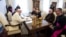 Pope Francis meets U.S. Catholic Church leaders Cardinal Daniel DiNardo, Archbishop of Galveston-Houston, Archbishop of Los Angeles Jose Horacio Gomez, Cardinal Sean Patrick O'Malley, Archbishop of Boston, and Monsignor Brian Bransfield, General Secretary of the United States Conference of Catholic Bishops, during a private audience at the Vatican, Sept. 13, 2018. 