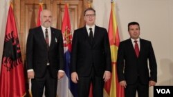 S leva: Edi Rama, Aleksandar Vučić i Zoran Zaev 