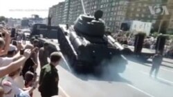 روس میں ٹینک الٹ گیا