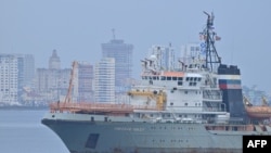 Корабль ВМФ РФ в порту Гаваны. 12 июня 2024 г. 