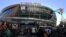 The T-Mobile Arena in Las Vegas, Oct. 10, 2017. The Golden Knights of the NHL play in the arena.