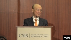 아마노 유키야 국제원자력기구(IAEA) 사무총장이 5일 워싱턴 전략국제문제연구소(CSIS)가 주최한 포럼에 참석했다.