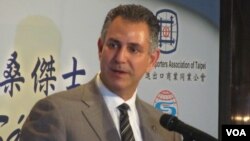 美國商務部次長桑杰士(美國之音 張佩芝拍攝)