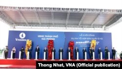 Lễ khởi công tổ hợp sản xuất ô tô VinFast của Vingroup diễn ra ngày 2/9/2017 ở Hải Phòng