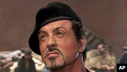 Sylvester Stallone, in the movie The Expendables, released in August 13th, 2010.