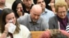 John Phillips, stepfather of Laken Riley, reacts as Superior Court Judge H. Patrick Haggard announces the verdict during a trial of Jose Ibarra, Nov. 20, 2024, in Athens, Georgia. (Hyosub Shin/Atlanta Journal-Constitution via AP)