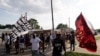 လူမည်းအမျိုးသား Jacob Blake ပစ်ခတ်ခံရမှုအတွက် ချီတက် ဆန္ဒပြကြသူများ။ (သြဂုတ် ၂၇၊ ၂၀၂၀)