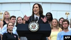 Potpredsjednica SAD Kamala Harris na skupu u Bijeloj kući. (Foto: Brendan SMIALOWSKI / AFP)