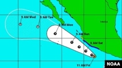 El Centro Nacional de Huracanes de Estados Unidos está siguiendo la evolución de la tormenta tropical Erick en el Pacífico.