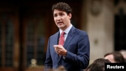 Canada's Prime Minister Justin Trudeau speaks during Question Period in the House of Commons on Parliament Hill in Ottawa, Ontario, Canada, May 3, 2017. 