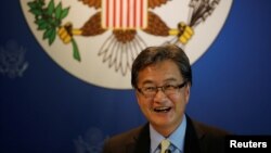 U.S. Special Representative for North Korea Policy Joseph Yun arrives at a meeting with the media in Bangkok, Thailand, Dec. 15, 2017.