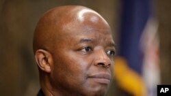 Interim Atlanta Police Chief Rodney Bryant speaks to the Associated Press on June 18, 2020, in Atlanta, Georgia.