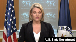 La portavoz del Departamento de Estado, Heather Nauert, dice que EE.UU. 