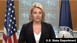 Heather Nauert, portavoz del Departamento de Estado.