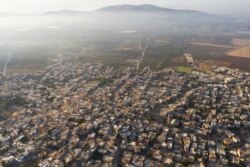 A general view of the Israeli Arab village of Iksal near Nazareth, in northern Israel, Sept. 27, 2019.